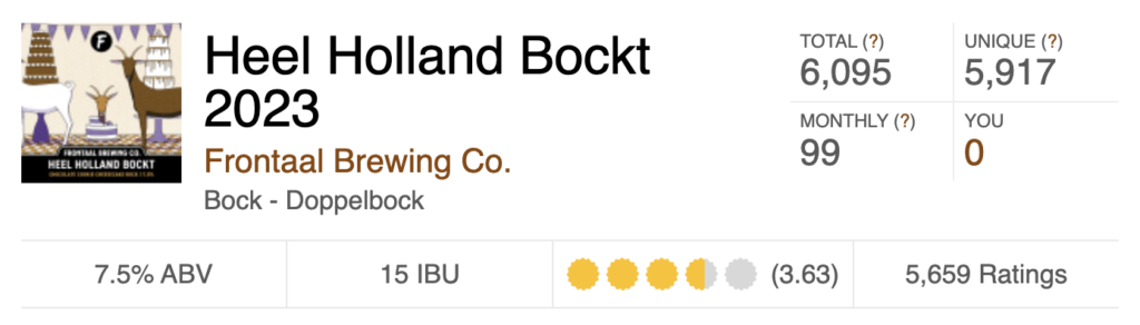 Heel Holland Bockt - Frontaal Brewing Company