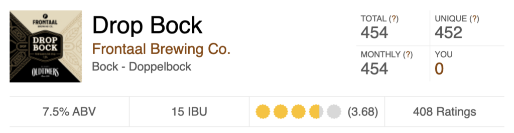Dropbock - Frontaal Brewing Company